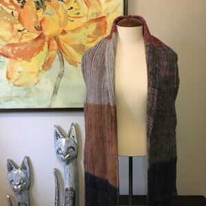 Cozy Tresart Cache Alpaca Wool Multicolour Striped Tasseled Scarf